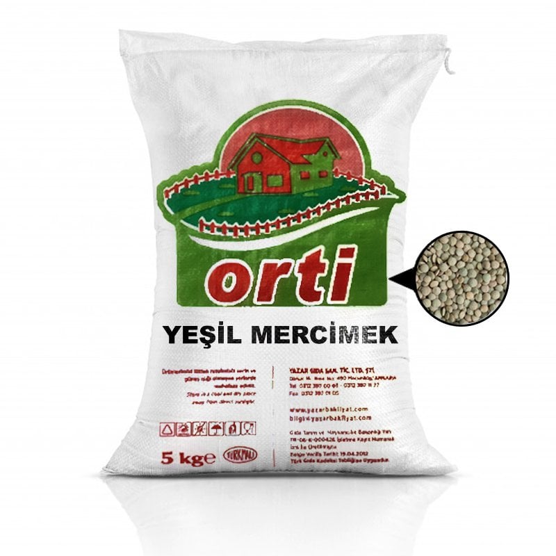 Orti Yeşil Mercimek 5 Kg